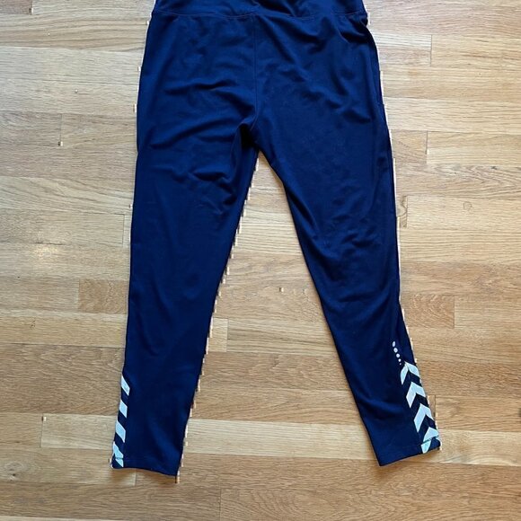 T by Talbots ON THE MOVE ANKLE LEGGINGS - Navy/White CHEVRON  S Zipper pocket - Picture 10 of 10